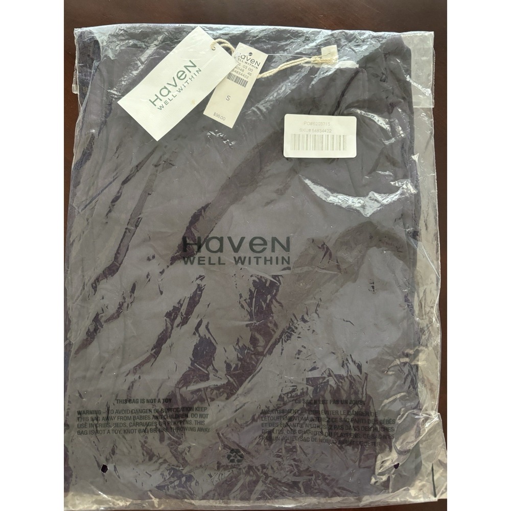 Haven Well Within Purple Cupro Ecovero Wide Leg Lounge Pants S NWT - Picture 6 of 8